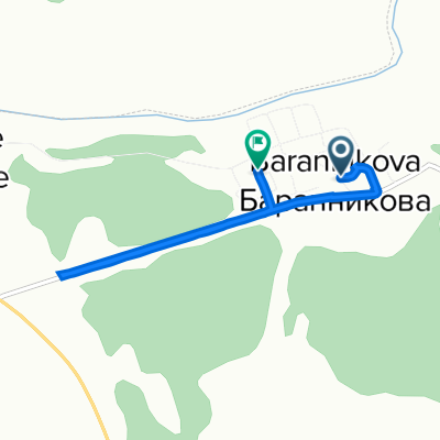 От Неизвестная дорога, Баранникова до Неизвестная дорога, Баранникова