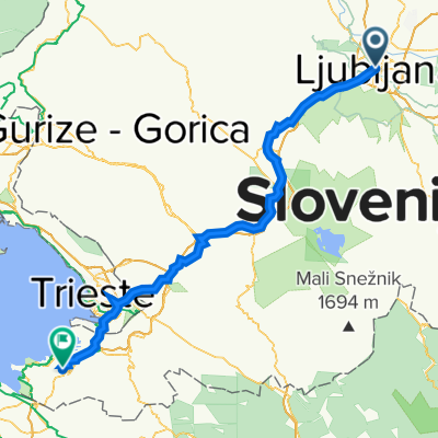 Slovenska cesta 58 to Gažon 88