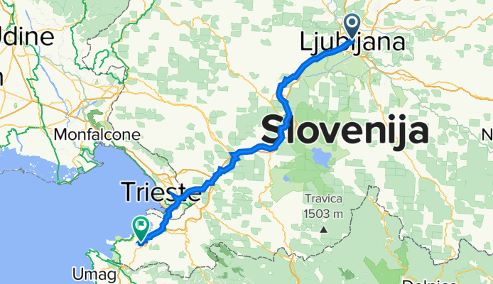 Slovenska cesta 58 to Gažon 88