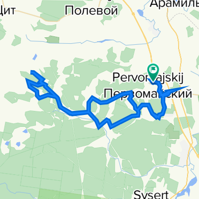 Светлый переулок, 6, Сысерть до Светлый переулок, 6, Сысерть