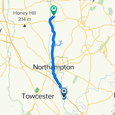 Forest Road, Hanslope, Milton Keynes to Kelmarsh Road, Arthingworth, Market Harborough