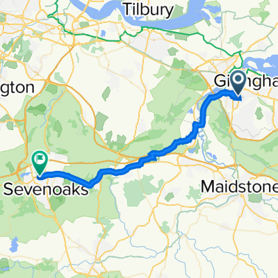 272 Dale St, Chatham to The Mill, Bradbourne Vale Road, Sevenoaks
