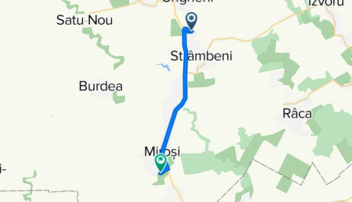 Drum fără nume, Strâmbeni to Drum fără nume, Miroși