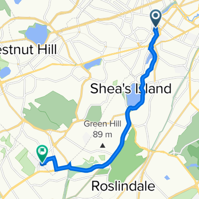 Emerald Necklace Trail, Brookline to 176 Thornton Rd, Chestnut Hill