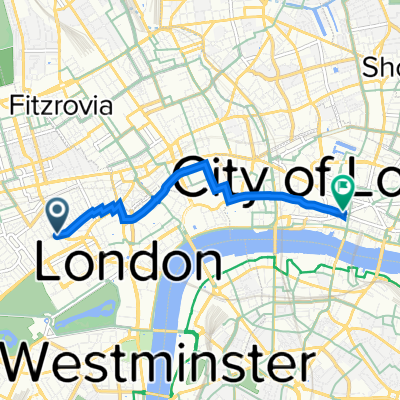 10–24 Vigo St, London to 74-82 Queen Victoria St, London