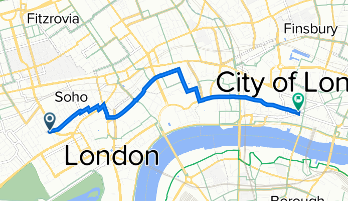 10–24 Vigo St, London to 74-82 Queen Victoria St, London