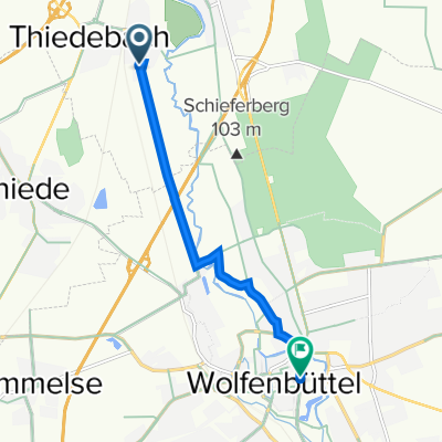 Lüdersstraße 2, Braunschweig nach Breite Herzogstraße 23, Wolfenbüttel