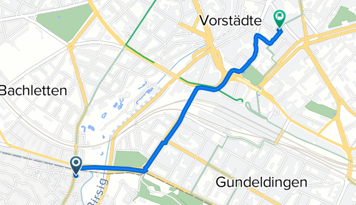 Hauptstrasse 1, Binningen nach Cratanderstrasse 2, Basel