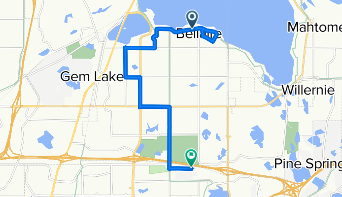 2431 S Shore Blvd, White Bear Lake to 2439 Gall Ave, Maplewood