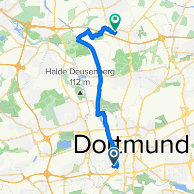 Kreuzstraße 117, Dortmund nach Weckweg 28, Dortmund