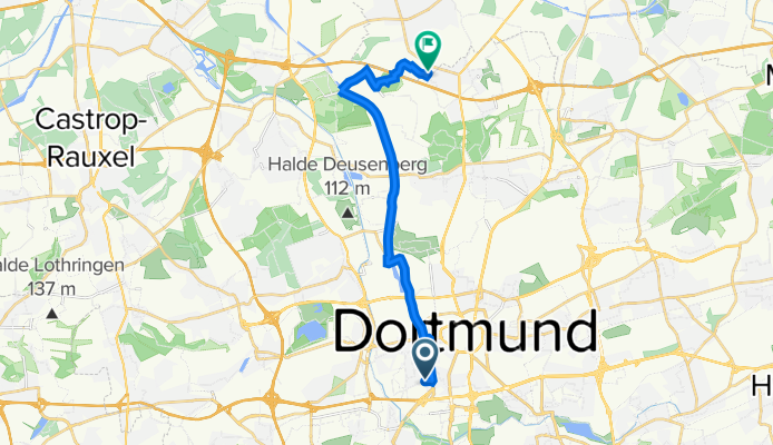 Kreuzstraße 117, Dortmund nach Weckweg 28, Dortmund