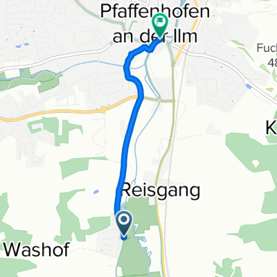 Posthofstraße, Hettenshausen nach Am Schwarzbach 1–8, Pfaffenhofen an der Ilm