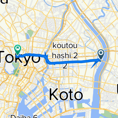 5-10, Komatsugawa 1-Chōme, Edogawa to 49, Kandajimbocho 1-Chōme, Chiyoda