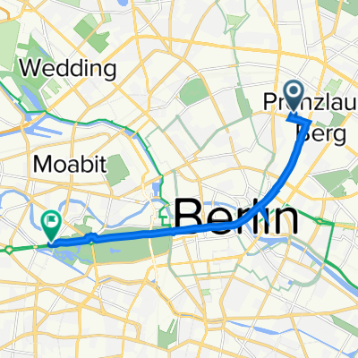 Dunckerstraße 88, Berlin nach Straße des 17. Juni 100, Berlin