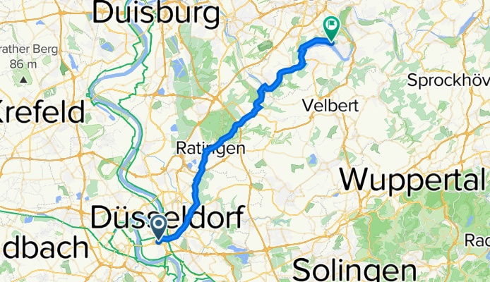 Max-Brandts-Straße 34, Düsseldorf nach Freiherr-vom-Stein-Straße 657, Essen