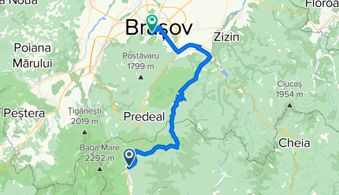 Bulevardul Libertății 206, Bușteni to Bulevardul Eroilor 11, Brașov