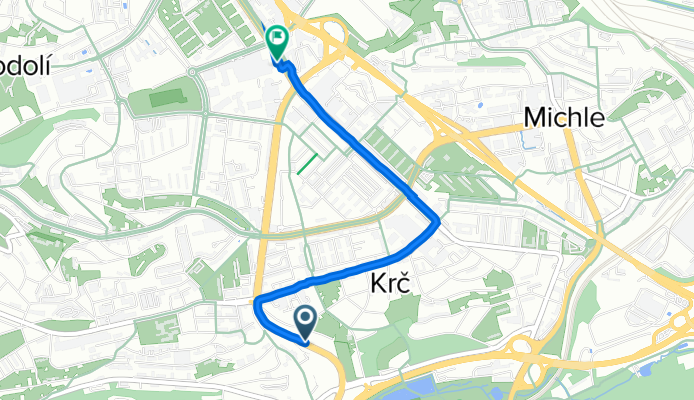 Na strži, Prague to Praha 4, Prague