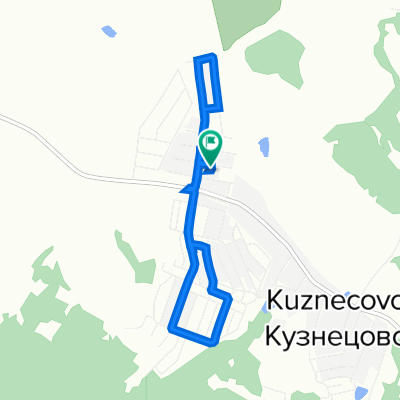 От Центральная улица 76, Кузнецово до Центральная улица 76, Кузнецово