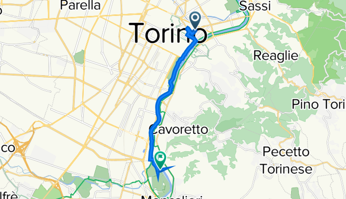 Via Michele Buniva 13F, Turin to Moncalieri