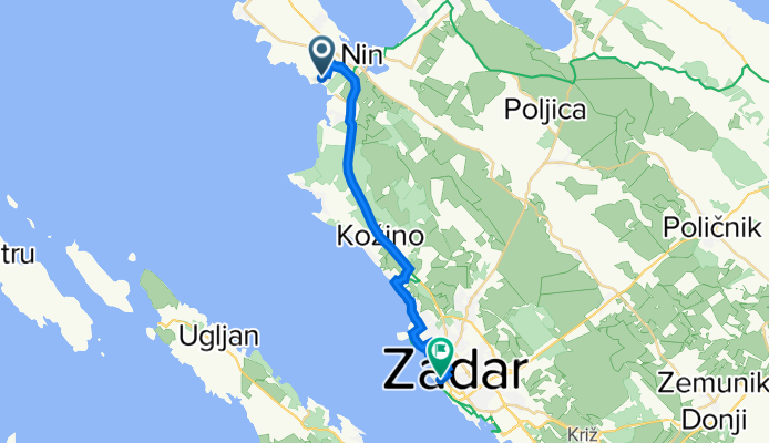 Bilotinjak III 6, Nin naar Narodni trg 1, Zadar