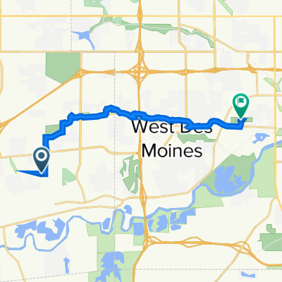 9037 Jean Louise Dr, West Des Moines to 14th St, West Des Moines