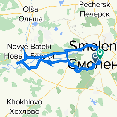 От улица Кирова 22/1, Смоленск до улица Николаева 3, Смоленск