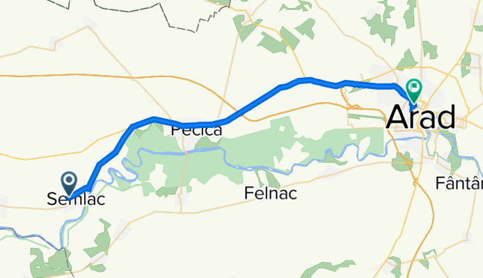 Str. Nemțească, Semlac to Piaţa Mică 3, Arad