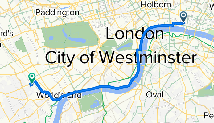 64 Queen Victoria St, London to 8-12 Rickett St, London