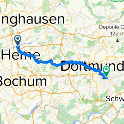 Bahnhofstraße 272 b, Herne nach An den Emscherauen 29, Dortmund