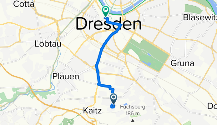 Münzmeisterstraße 31, Dresden nach Taschenberg 2, Dresden