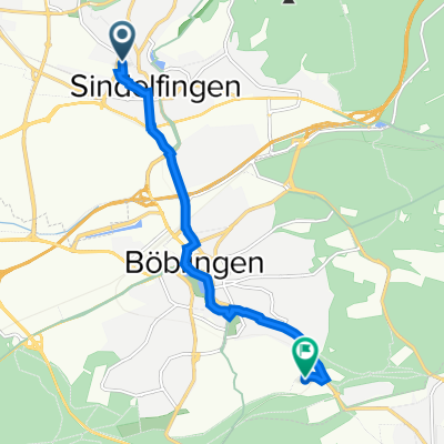 Lützelwiesenstraße 18, Sindelfingen to Im Zimmerschlag 7, Böblingen