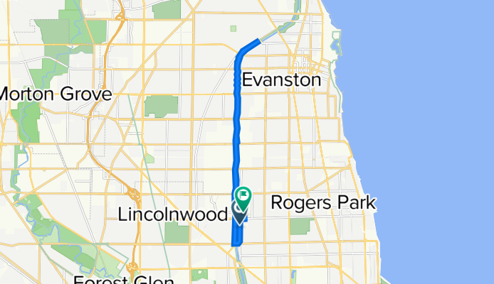 6716–6732 N Kedzie Ave, Lincolnwood to 6833 N Kedzie Ave, Chicago