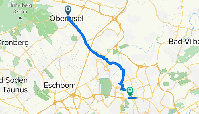 Epinayplatz 3, Oberursel (Taunus) nach Carl-von-Weinberg-Straße 9, Frankfurt am Main