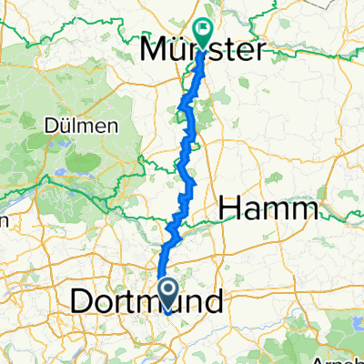 Amsterdamer Weg 29, Dortmund nach Prinzipalmarkt 15, Münster