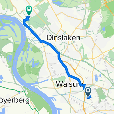 Klene-Poll-Straße 2–8, Duisburg nach Beckedahlshof 4, Voerde