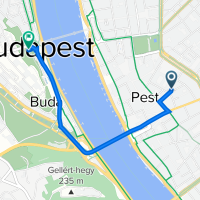 Gerlóczy utca, Budapest to Sikló utca, Budapest