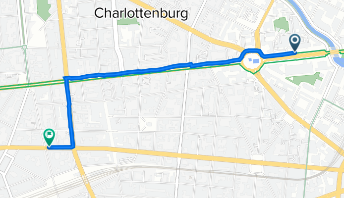 Straße des 17. Juni 136, Berlin nach Kantstraße 71–73, Berlin