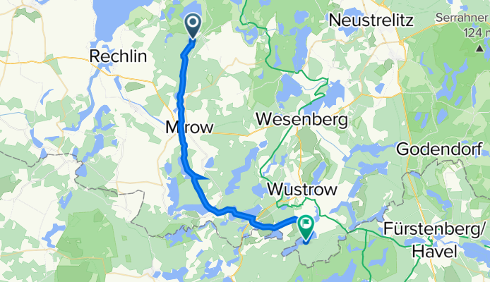 5. Etappe Campingplatz am Leppinsee - Campingplatz am großen Pälitzsee