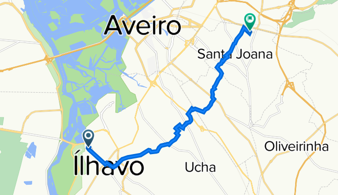 De Avenida Mário Sacramento 54, Ílhavo a Rua dos Abetos 5