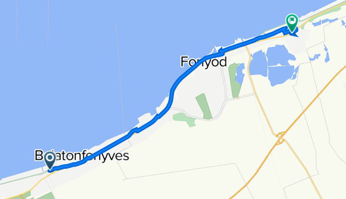 Kölcsey Ferenc utca 8., Balatonfenyves to Köztársaság utca 89., Fonyód