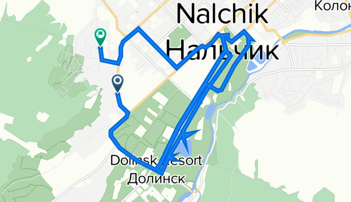 улица Тлостанова, 44, Нальчик до улица Атажукина, 10, Нальчик