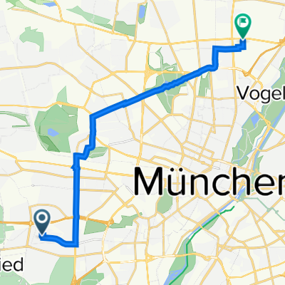 Guardinistraße 176, München nach Frankfurter Ring 162, München