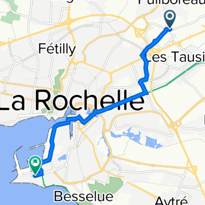 De Rue du Treuil Gras 3, Puilboreau à Avenue Marillac 285, La Rochelle