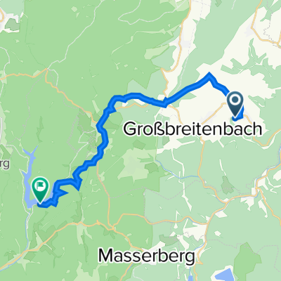 Ortsstraße 140, Großbreitenbach nach Schleusegrund