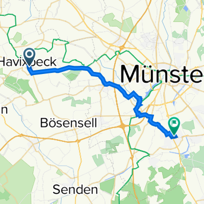 Münsterstraße 15, Havixbeck nach Friedhofstraße 21, Münster