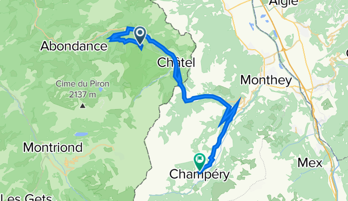3000–3202 Piste Pastorale de l'Auberraz, La Chapelle-d'Abondance to Chemin de Broisin 4–18, Champéry