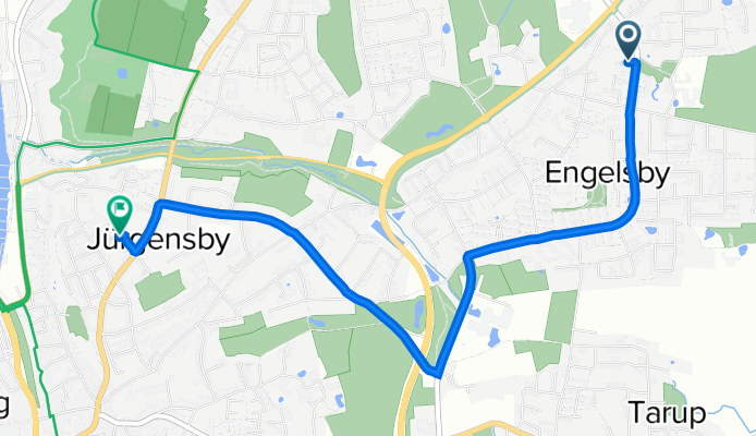 Merkurstraße 24, Flensburg nach St-Jürgen-Winkel 1, Flensburg