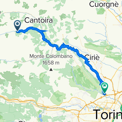 Da Via Villar 75, Ala di Stura a Via Lanzo 1, Borgaro Torinese