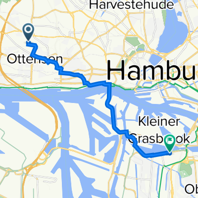 Gasstraße 4, Hamburg nach Harburger Chaussee 111, Hamburg