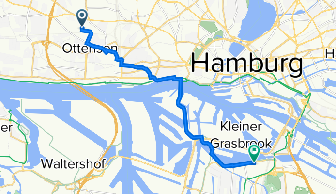 Gasstraße 4, Hamburg nach Harburger Chaussee 111, Hamburg